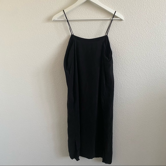 Objects Without Meaning Black Relaxed Fit Spaghetti Strap Slip Dress - Picture 6 of 9